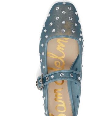 LIKE NEW! Women's Sam Edelman Michaela Shine Blue Rhinestone Flat - 8